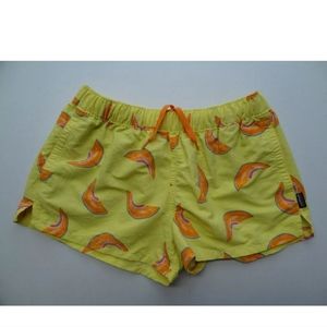 Patagonia XS Women 2" Baggies Shorts Melon Fruit Slice Surfboard Yellow 57043